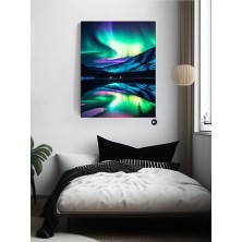 Marmara Avm (PSTER20912) Kuzey Işıklarının Dansı Iskandinav Tarzı Poster 50 x 70