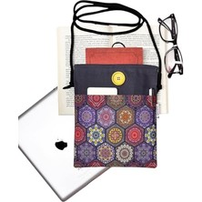 Marmara Avm Askılı Kitap ve Tablet Çantası, Book Sleeve, Ebook Bag, Mandala Desenli