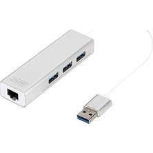 Marmara Avm DA-70250-1 USB 3.0 3 Portlu Hub ve Gigabit Lan Adaptörü, 3xusb A/f, 1xusb A/m, 1XRJ45 Lan