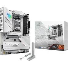 Marmara Avm Rog Strıx B850-A Gamıng Wıfı Wifi7 Amd Am5 Atx Anakart, Amd B850 Am5 Ddr5 8000 Dp HDMI 4x M.2 Usb3.2 Gen 2x2 Wifi 7 + Bt Aura Rgb 2.5gbit Lan Atx 14+2+2 Güç Aşamaları, Q-Design