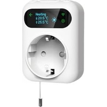 Marmara Avm Wifi Priz Tipi Harici Su Geçirmez Sensörlü Termostat, Tuya ve Smart Life Uyumlu