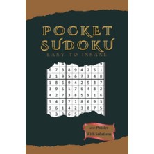 Marmara Avm Çözümlü Cep Sudoku: 4x6 Inches Cep Boyutu, Sayfa Başına 2 Bulmaca, Kolaydan Zora ve Imkansıza Seviyeler