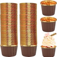 Marmara Avm 20 Adet Mini Muffin ve Cupcake Kalıbı – Yapışmaz Tek Kullanımlık Kağıt Kek Kalıbı, Isıya Dayanıklı, Renkli ve Pratik, Kahve