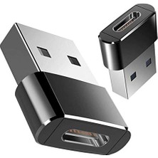 Marmara Avm USB 3.0 To Type C 3.1 Şarj Data Çevirici Dönüştürücü Adaptör, 4429, Siyah