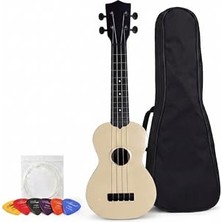 Marmara Avm 53 x 20 x 8 cm Soprano Ukulele; 4 Telli, Bej Ahşap Gövde, Mat Kaplama, Naylon Tel, Çanta ve Pena Seti