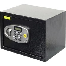 Marmara Avm LCD Ekranlı Orta Boy Kasa Y-MS0000NFP; Standart Güvenlik -Master Şifre, 2 Adet 6 Şifeli Anahtar, 25 x 35 x 25 Cm, Siyah