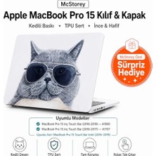 Marmara Avm MacBook Pro 15 Kedili Desenli Tpu Sert Kılıf A1707 A1990 Uyumlu, 2016-2019, R-183
