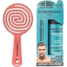 Marmara Avm 3 Boyutlu Saç Fırçası ve Pudra Toz Wax Matt Effect Mavi 20 G 2'li Set