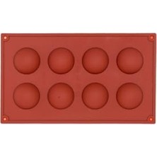 Marmara Avm 8'li Yarım Küre Silikon Mouse Pasta Kalıbı NOCOLOR-4AE0C921 ECMELNM546