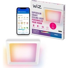 Marmara Avm Akıllı Ince Kare Tavan Lambası, Ses ve Uygulama Kontrollü, Zaman Planlamalı, Google Home, Amazon Alexa ve Apple Homekit Uyumlu, Siyah/beyaz