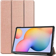 Marmara Avm Lenovo Tab P11 Pro 11.2 2.nesil ile Uyumlu Kılıf Arkası Şeffaf 2 Farklı Stand Olabilen Sert Silikon Ince Tablet Kılıfı Rose Gold