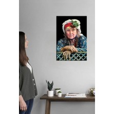Talya Tablo Yaşlı Kadın Portre Kanvas Tablo 50X35 NO-5441