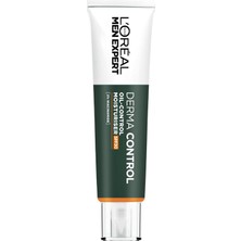 L'oréal Men Expert Derma Control Yağ Kontrolü Nemlendirici SPF30, Günlük Nemlendirme ve Uv Koruması, Hızlı Emilim, Yağlı Bölgeleri Dengeler, Kusurları Azaltır, 40 ml