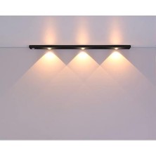 Marmara Avm Lamba, Hareket Sensörlü Ledli Gece Lambası, Parlaklık Ayarı Yapılabilir, 3000K-6000K, 3 Mod, Kablosuz, Merdiven Aydınlatması, USB Şarj Edilebilir Işık, LED Manyetik (Cata - Bella - Siyah 40 Cm)