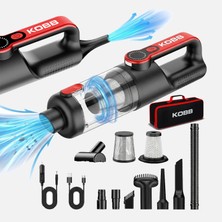 Kobb KBV20 12VOLT/LI-ION Rechargeable Brushless Motor Hybrid Vehicle Broom (8-Piece Accessory Set And Carrying Case)