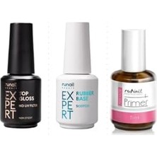 Marmara Avm Şeffaf Uv Filtresiz Top Coat, Rubber Base Scotch ve Non-Acid Primer Seti, 18 ml + 18 ml + 15 ml