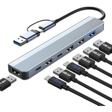 Marmara Avm Usb-C 7-In-1 Multiport Hub Adaptör, USB 3.0 ve 2.0, Laptop, Notebook ve Ps4/ps5 Uyumlu