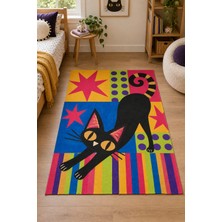Rugs Modern Halı Dora Folklorik Geometrik Hayvan Desenli Çok Renkli Ince Dokuma Taban Salon Halısı OZL202