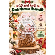 Emtory Home Pati Kartlı Yılbaşı Hediyelik Kedi Maması - 10 Adet - Yılbaşı Konsept Hediye