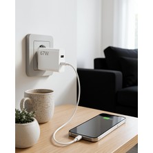 67 Watt Type C Şarj Adaptörü Asus Zenfone 7 8 9 Uyumlu Yeni Nesil
