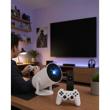 Astraltech Oyun Konsolu Uyumlu Kablosuz Projeksiyon Cihazı Ev Sinema Deneyimi Yeni Nesil
