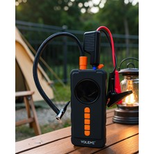 Astraltech 4'ü 1 Arada Akü Takviye Cihazı Dijital Lastik Şişirme Kompresörü 10000MAH Powerbank ve LED Fe