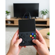 Retro Oyun Konsolu Çift Analog Joystick 64GB Hafızalı Taşınabilir El Konsolu