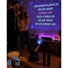 Astraltech 3ü 1 Arada Karaoke ve Projeksiyon Sistemi Çift Mikrofon Destekli