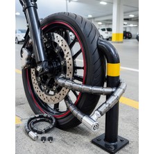 Astraltech Şeffaf Pvc Kaplamalı Dayanıklı Motosiklet ve Bisiklet Güvenlik Kilidi