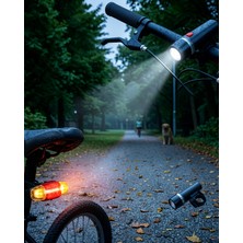 Astraltech LED Bisiklet Işık Seti Ön Far ve Arka Stop Lambası Güvenlik Seti