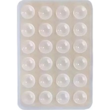 Lexroo Kare Öpücüklü Tek Taraflı Silikon Tutucu 5,50CM x 8cm - Şeffaf