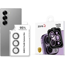Lexroo Galaxy Z Fold 6 Cl-11 Safir Parmak Izi Bırakmayan Anti-Reflective Kamera Lens - Gümüş