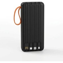 Esranın Dünyası Dahili Çoklu Kablolu 20000 Mah Powerbank Dijital Pil Göstergeli Telefon Şarj Cihazı
