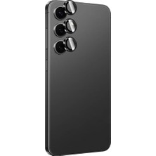 Lexroo Galaxy S24 Titanium Premium Temperli Kamera Lens Koruyucu - Siyah