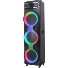 Lexroo GD-3126 Dijital LED Göstergeli Mikrofonlu Rgb Tws Üçlü 10 Inç Stereo Bass Kablosuz - Siyah