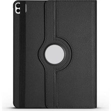 Lexroo Aple ile Uyumlu iPad Pro 13 2024 Dönebilen Standlı Kılıf Siyah