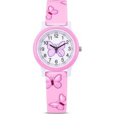 Marmara Avm Pembe Kelebek Figürlü Analog Rakamlı Kız Çocuk Kol Saati ST-304350