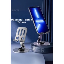 Lexroo Masaüstü Telefon Tutucu Metal Katlanabilir 360° Ayarlanabilir Yükseklik ve Açı Ayarlı