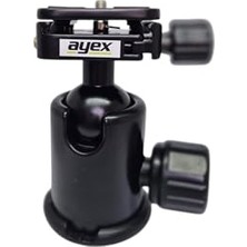 Marmara Avm Kh-02 Ball Head Tripod Kafa; 360° Pan Tilt, 10 kg Taşıma Kapasiteli, 1/4" Vida Uyumlu, Hızlı Bağlantı Plakalı Metal Kamera Kafası