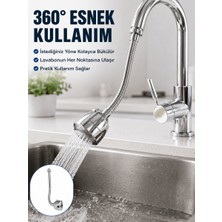 Lexroo Krom Musluk Uzatma Aparatı 360° Dönebilen Su Tasarruflu Lavabo Fıskiyesi