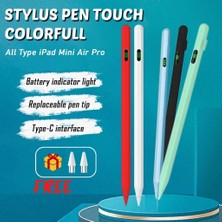 Lexroo Universal Dokunmatik Stylus Kalem LED Göstergeli Manyetik Gövdeli Type-C Şarjlı Hassas Uçlu