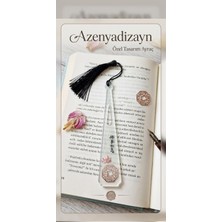 Lexroo Reçine Yer Imi, Çiçek Desenli, Geometrik Tasarım, Püskül Detaylı Ayraç