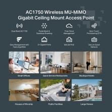 Lexroo Festa F52, AC1350MBPS, 1 Gigabit Port, Festa Mesh, Kesintisiz Dolaşım, Mu-Mımo