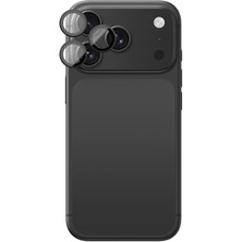 Marmara Avm Apple iPhone 18 Pro/iphone 18 Pro Max Parlama Önleyici Kamera Lens Koruyucu + Kolay Uygulama Aparatlı, Siyah