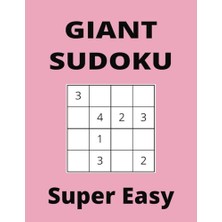 Marmara Avm Gıant Super Easy Pink Sudoku Book; 4x4 Puzzles, 50 Pages, 8.5X11