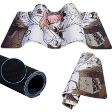 Tr Gamer Mouse Pad 70X30 Mouse Pad Xl Büyük Oyuncu Ofis Anime Mousepad (Anime Kız, 70X30 cm 3mm K