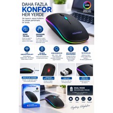 Marsilyan Kablosuz Şarjlı Sessiz Tıklamalı Ergonomik Mouse