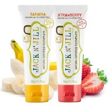Marmara Avm Doğal Sertifikalı Çilek ve Muz Aromalı Diş Macunu, 2'li Paket (2 x 50 G)