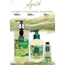 Marmara Avm Ayvalık Zeytin Vücut Losyonu 280 Ml, Sıvı Sabun 500 ml ve Krem 50 ml
