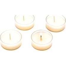 Marmara Avm 4'lü Beyaz Yasemin Kokulu Bitkisel Tealight Mum Seti